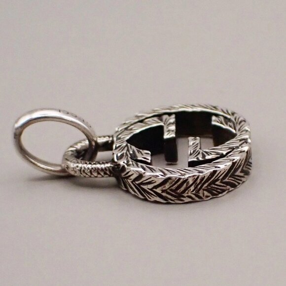 GUCCI Logo Interlocking G Chain Necklace AG925 Silver Italy 01YH654 - Picture 10 of 12